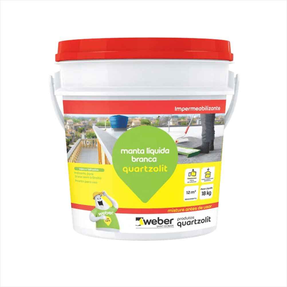 Manta Liquida Branca Quartzolit Balde 18Kg