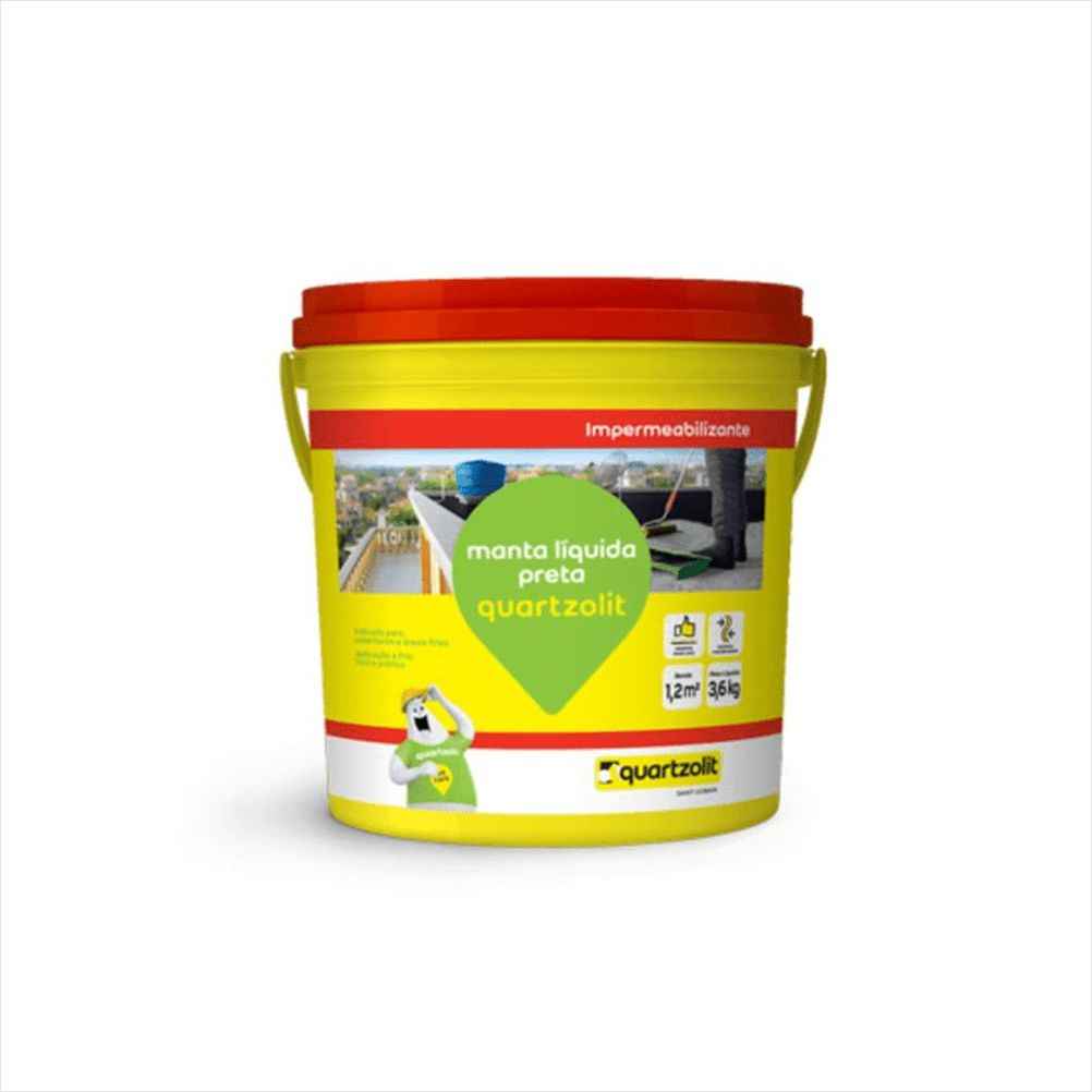 Manta Liquida Preta Quartzolit Gl 36Kg